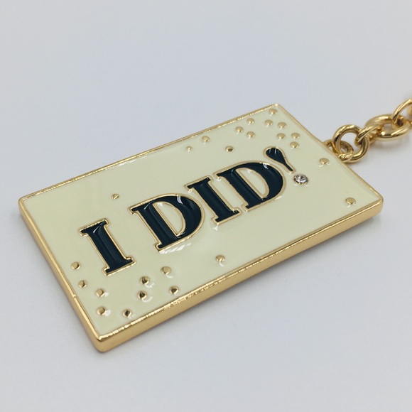 ‼️SOLD‼️ Kate Spade “I do, I did!” Keychain Bag Charm - Picture 7 of 7